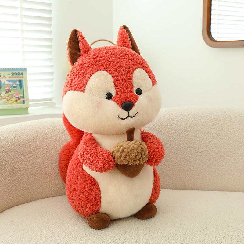 Cuddly Plush Squirrel Toy Gluttonous Squirrel Stuffed Doll Perfect Birthday Gift