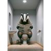 Animal Reading The Newspaper On The Toilet Posters and Prints Canvas Printing Wall Art Picture for Living Room Home Decoration