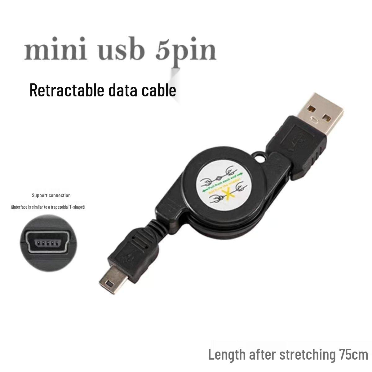 Mini5P Stretch Type-C Retractable Charging Cable for Phone