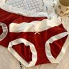 Female Newlywed New Year Celebrates This Life Year Sweet Red Bag Hip Briefs