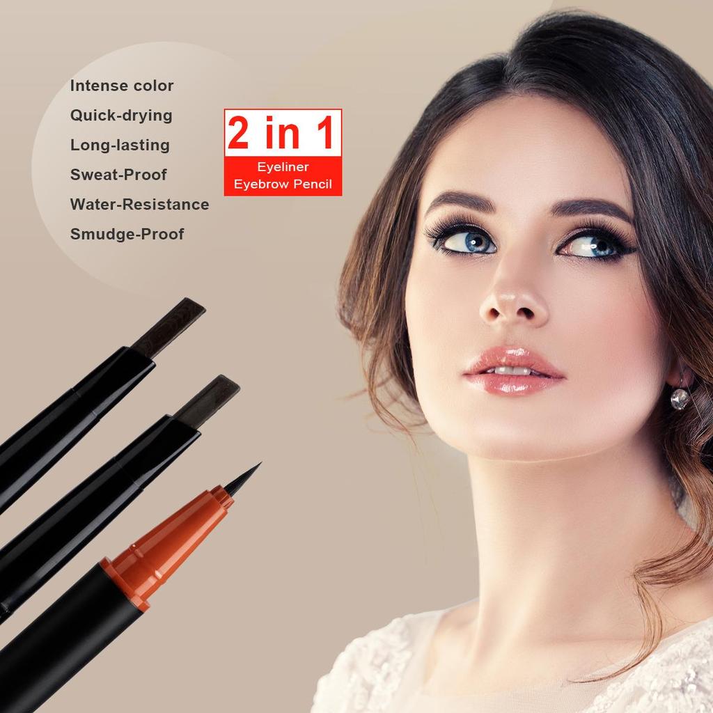 Retractable Eyebrow Pencil Long Lasting Waterproof Sweatproof Non-Smudge