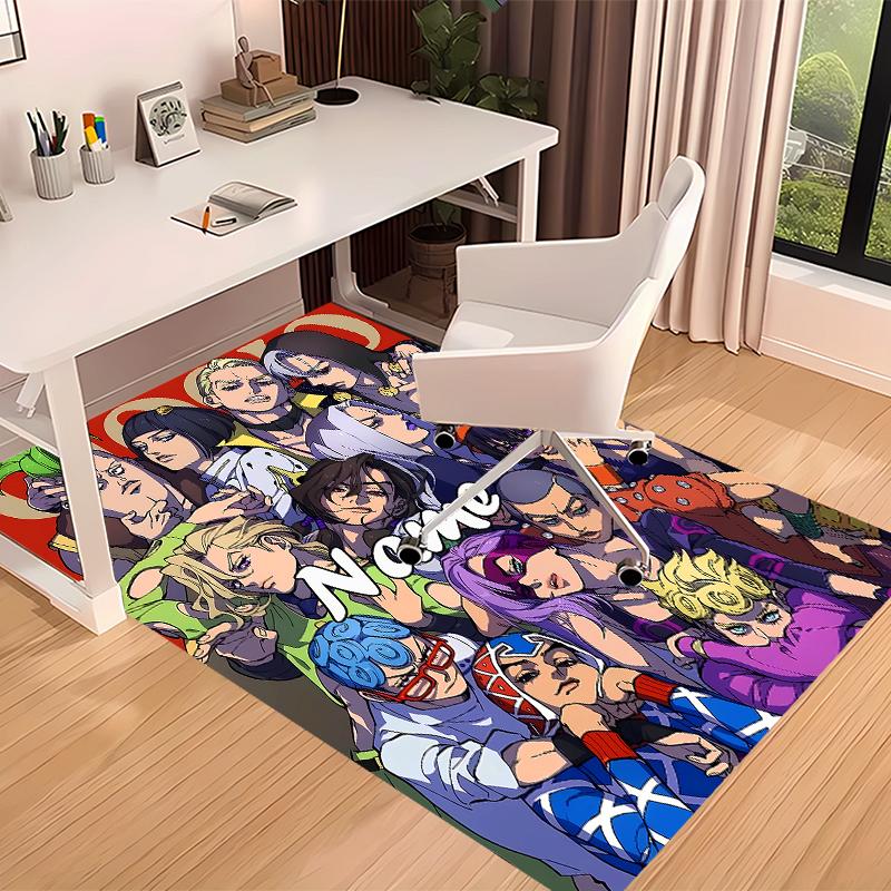 Custom Personalization JoJo's Bizarre Adventure Print Area Rug - Soft, Washable Non-Slip Indoor Mat,Living Room,Home&Office Decorative Rug