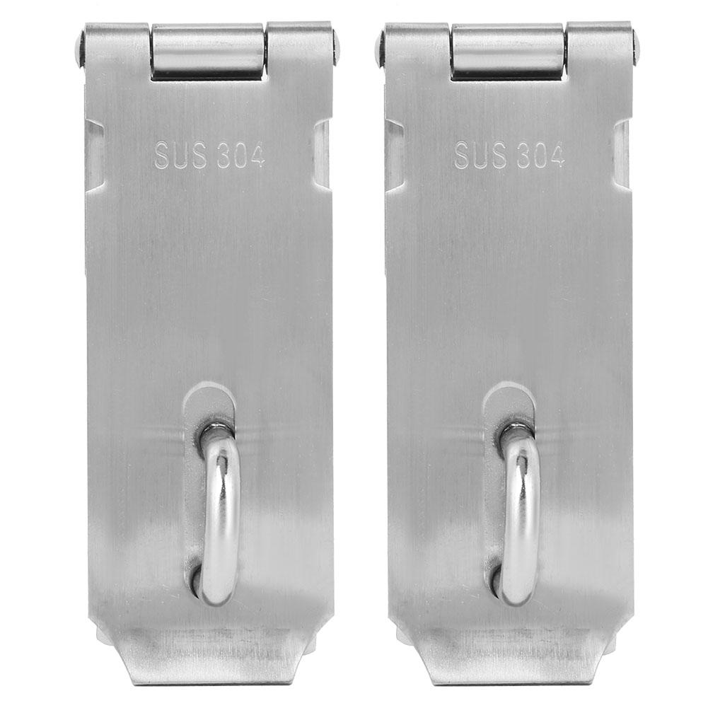 2PCS Padlock Hasp Stainless Steel Security Door Clasp Hasp Lock Latch Gate Bolt Lock for Furniture