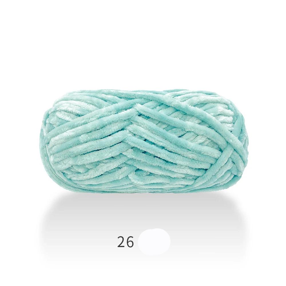 100g Chenille Colored Warm Plush Coarse Yarn Handmade Woven Yarn DIY Carpet Bag Doll Sweater Thread
