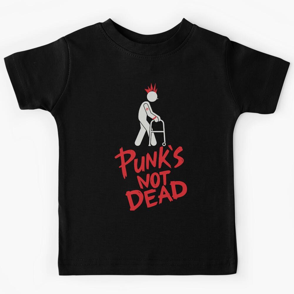 Punk s Not Dead, Old Punk Rocker with Walker Kids T-Shirt 150