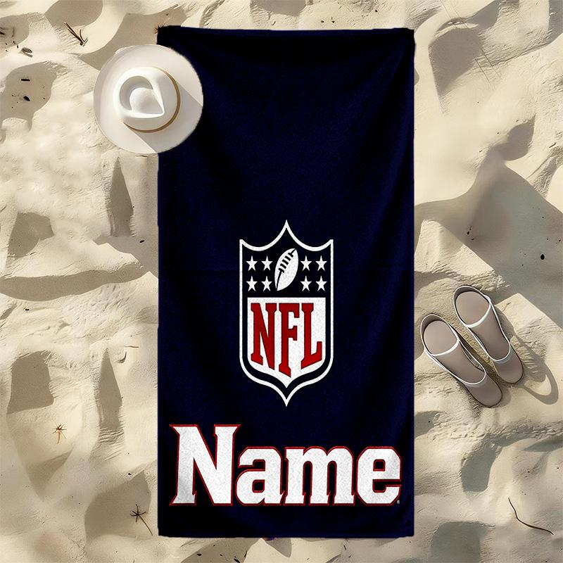 Personalized Name Nfl Name printed beach towel,a quick-drying, absorbent mat suitable for the beach, pool, gym, and travel fans gift 69