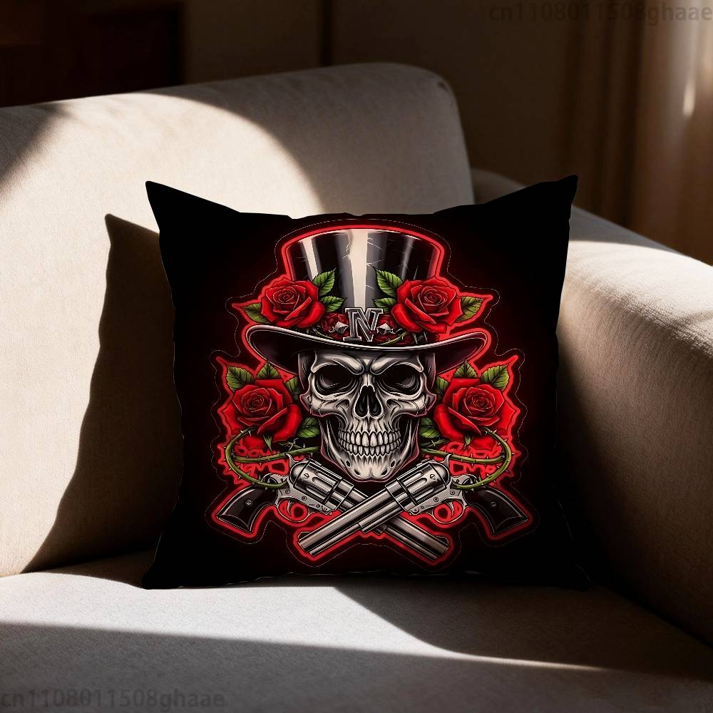 GGuns N RRoses Pillow Case Pillow Case Living Room Sofa Cushion Cover Suitable For Home Bedroom Room Decoration