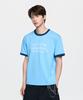 Emelbi Letter Graphic Regular Fit Ringer T-Shirt La (Ptn.Skyblue)