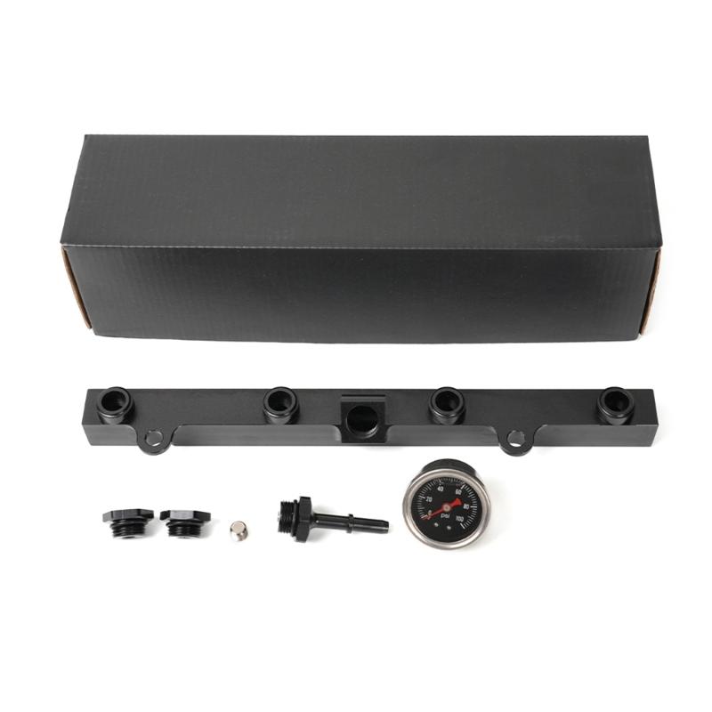 K-Series Heavy Fuel Rail Kit High Flow  Fuel Rail with Oil Gauge for K20-K24 Series - Auto Accessory