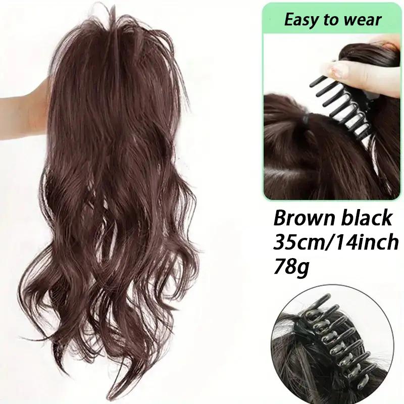 A Ponytail Wig for Women with a Semi Curled Ponytail Wig and a Ponytail Braid for Daily Use