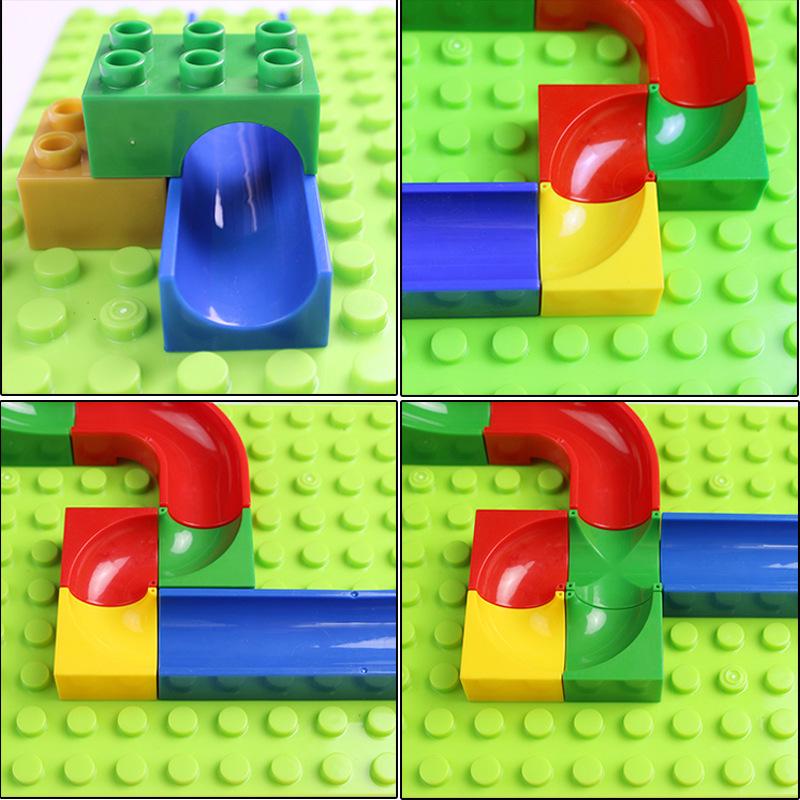 Lego-Compatible Marble Run Track Large Bricks, Toddler Educational Toy for Ages 3-6+