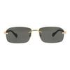 Gucci Logo Irregular Shape Sunglasses Men Sunglasses Gold GG1221S001GOLDBLACKGREY001