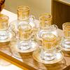 Set de 6 Mini Tasses à Café Transparentes Style Européen Tasse Luxe Léger Tasse à Thé de l'Après-midi Service à Boire pour la Maison