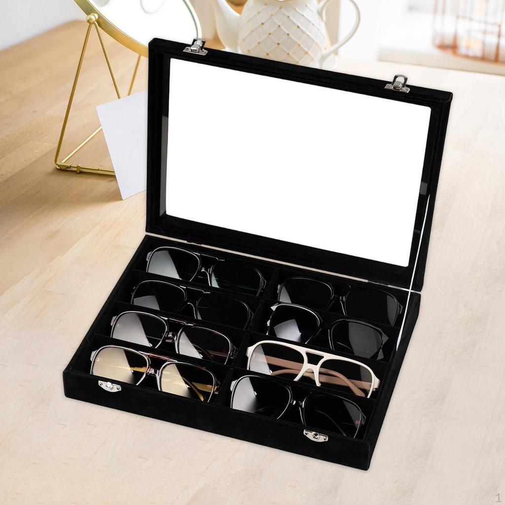 Eyeglass Case, Sunglasses Organizer, Elegant Storage Box for Men And Women, Ideal The Desk