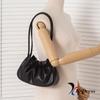 Shirring Long Handle Mini Shoulder Bag (2 Colors)