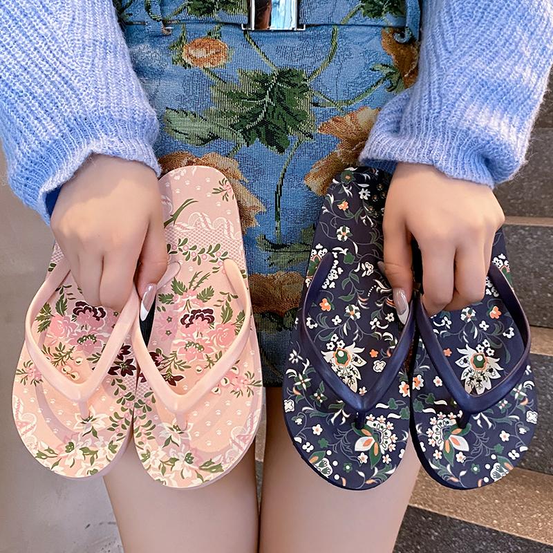 Summer Flip Flops Sandals Seaside Vacation And Leisure Slippers Non Slip Splint Girls Wear Outside The Beach 35-36 849₽
