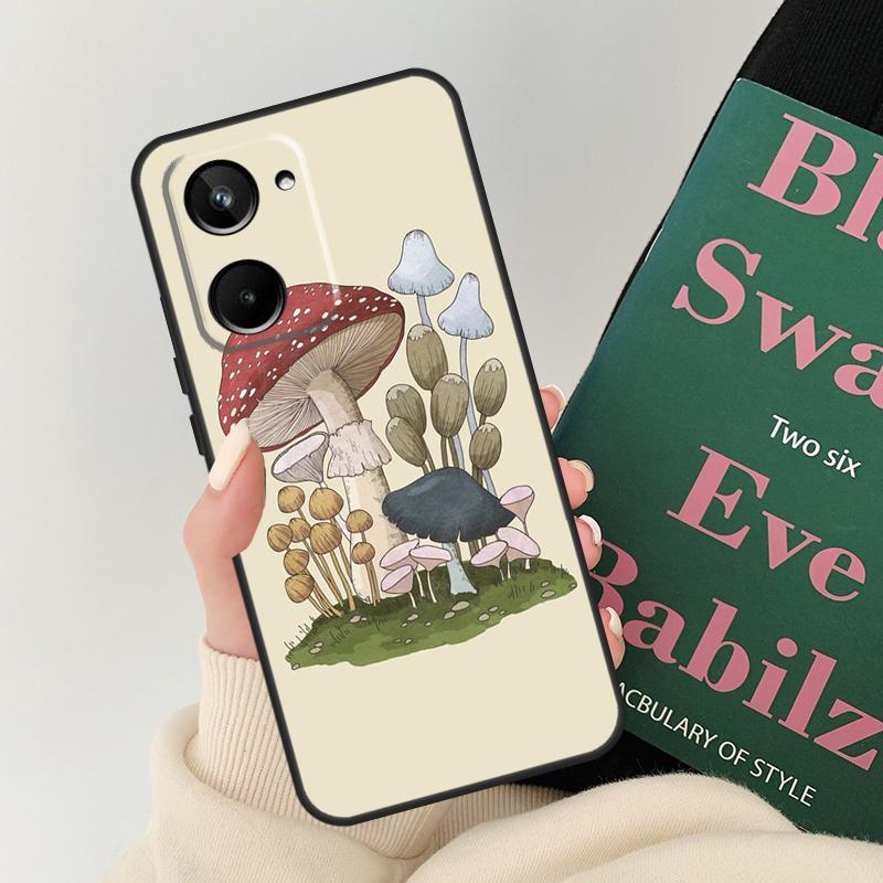 Mushroom Aesthetic For Realme 11 10 9 12 Pro Plus GT Neo 6 5 C21Y C25s C30 C31 C33 C35 C51 C53 C55 C67 Case