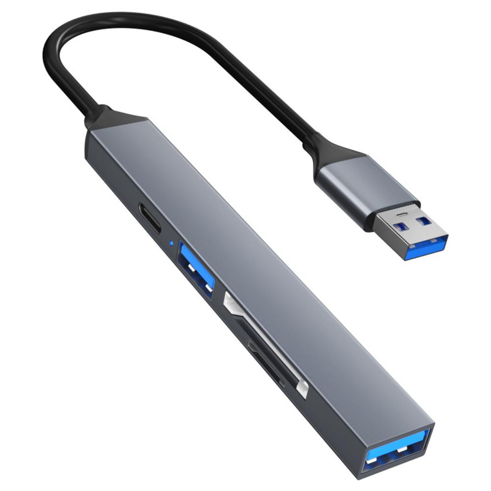 

ADS-806A 5-in-1 USB-A to USB3.0+USB2.0+Type-C+SD/TF Slot USB Hub Splitter As Shown A