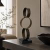 Freestanding Metal Circle Sculpture Minimalistic for Office