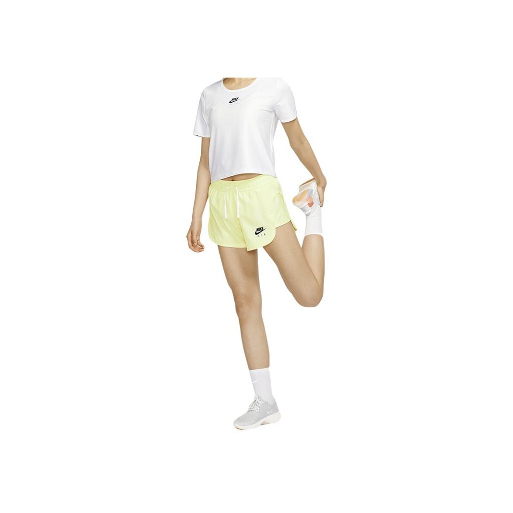 Nike Air Casual Sports Running Shorts Women Shorts Vibrant-Green Yellow CU3088-724