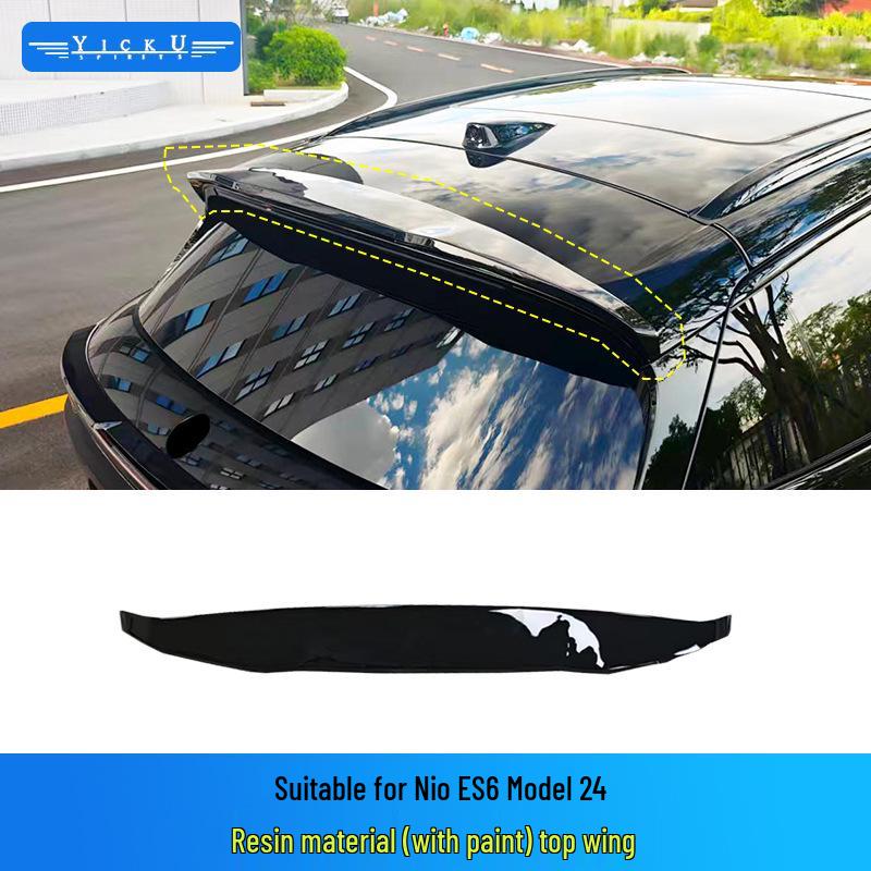 NIO ES6 Upgrade: Pluto Bright Black Aero Kit (Front Lip, Rear Lip, Tail Wing, Top Wing) for 2023-2024 Models