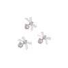 1 PCS Organza Bow Heart Zircon Pendant Nail Charms Lace Bow Love Nail Decorations  Nail Salon