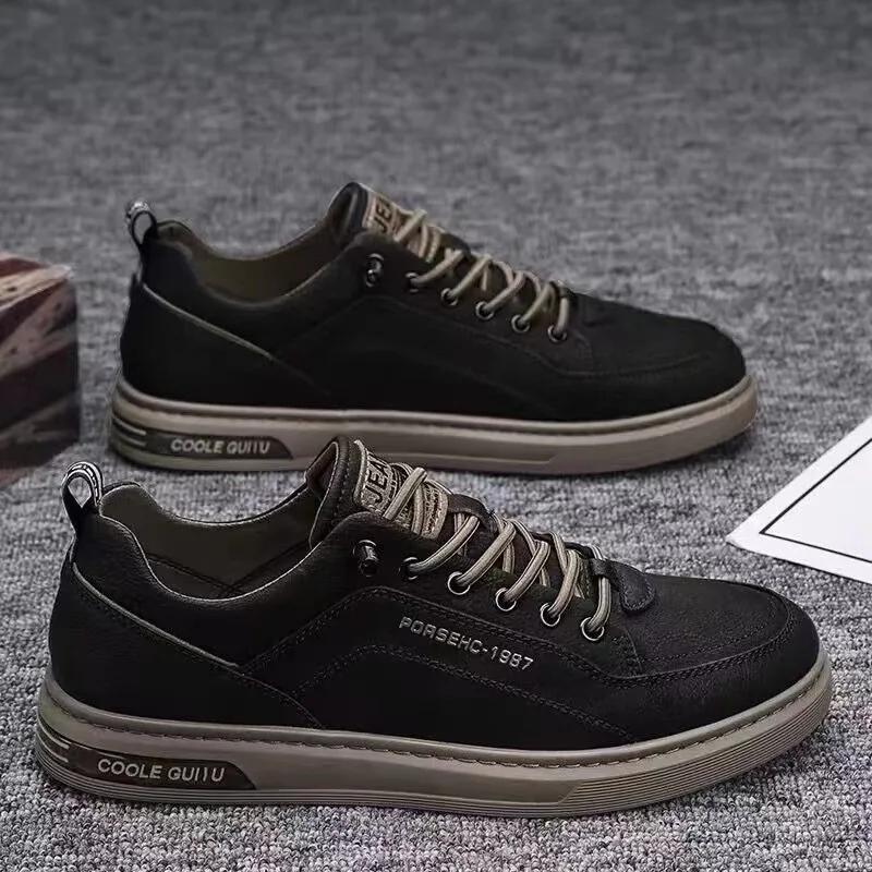 Men Vulcanized Shoes Spring Casual Sneakers Thick-soled Non-slip Walking Shoe Designer Running Shoe for Men Zapatillas De Hombre