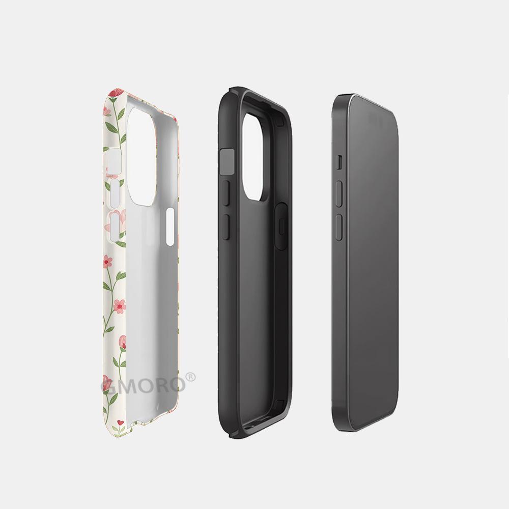 Gentle and fresh floral magnetic mobile phone case for foreign trade Apple 17promax heat transfer film 16 protective case
