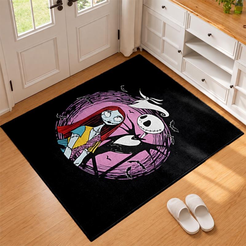 Jack with sally Carpet Door Mat for Living Room or Bedroom Protective Mat Under Chair Office Decoration Christmas Gift Birthday Present