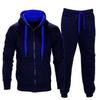 Men's Sportswear with Hooded Top and Hooded Sweatshirt At The Bottom Jogger's Gym