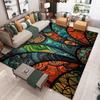Bohemian Mandala Floral Carpet With Colorful Geometric Collage Design Retro Art Style NonSlip Rug For Living Room Sofa Area