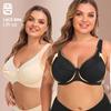 Lace Underwire Plus Size Bra, BCDEF Cups Sexy Shaping Corset Lingerie for Women