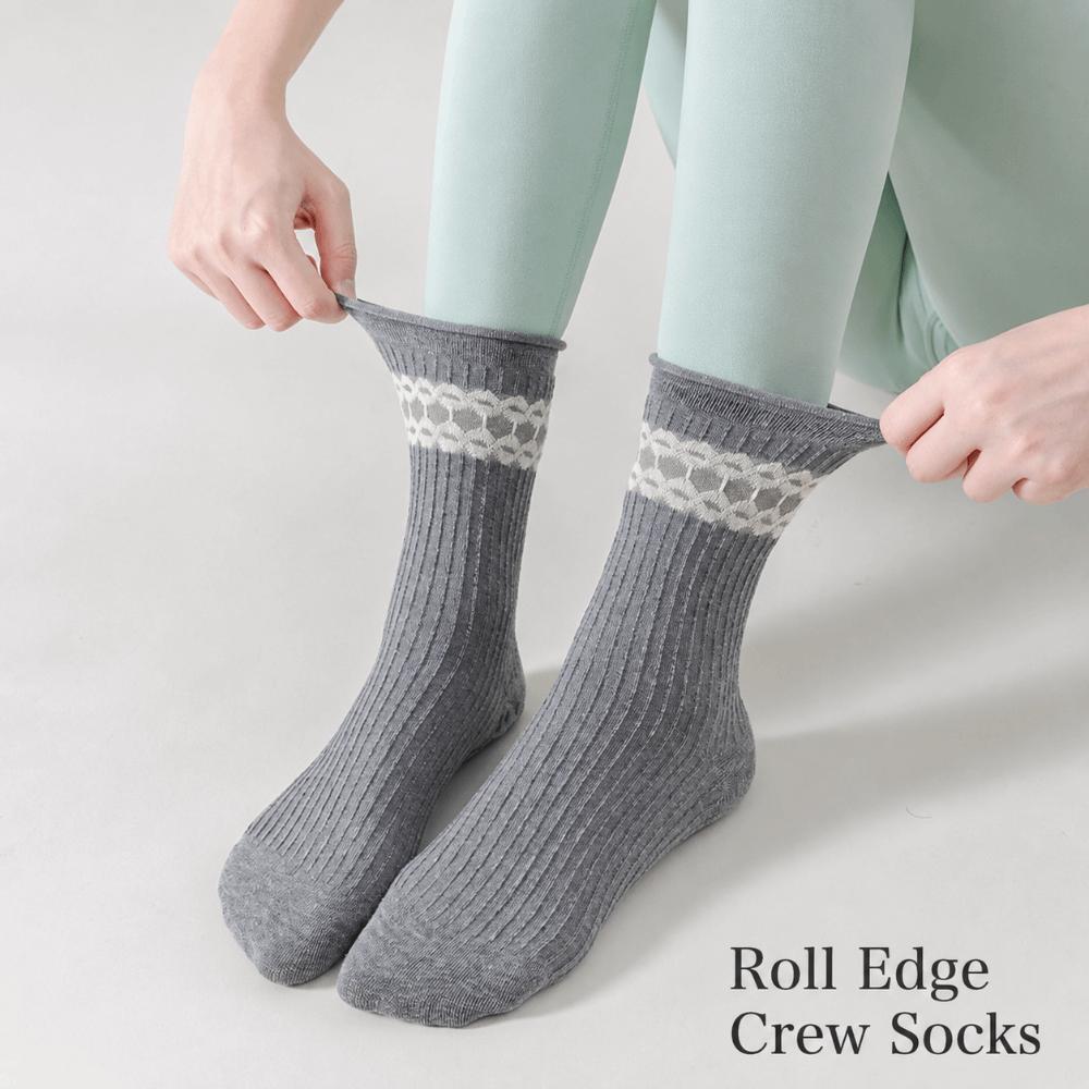 Breathable Pilates Socks for Women Non-Slip Mid Tube Socks Fashion Yoga Socks for Yoga Dance