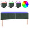 VidaXL LED Headboard Bedroom Furniture Double Bed Accessory Head of Bed Frame Interior Dark Green 3121535