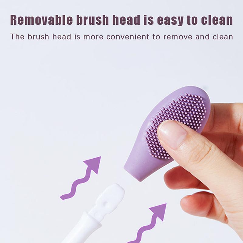 Silicone Double-Headed Brush for Face Masks, Exfoliation, Blackhead Removal, and Cleanser Application