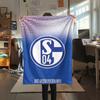 1pc FC Schalke 04 Print Flannel Blanket, High Quality Comfortable for All Seasons, Home Decor, Warmth and Comfort, Perfect for Christmas Gifts50