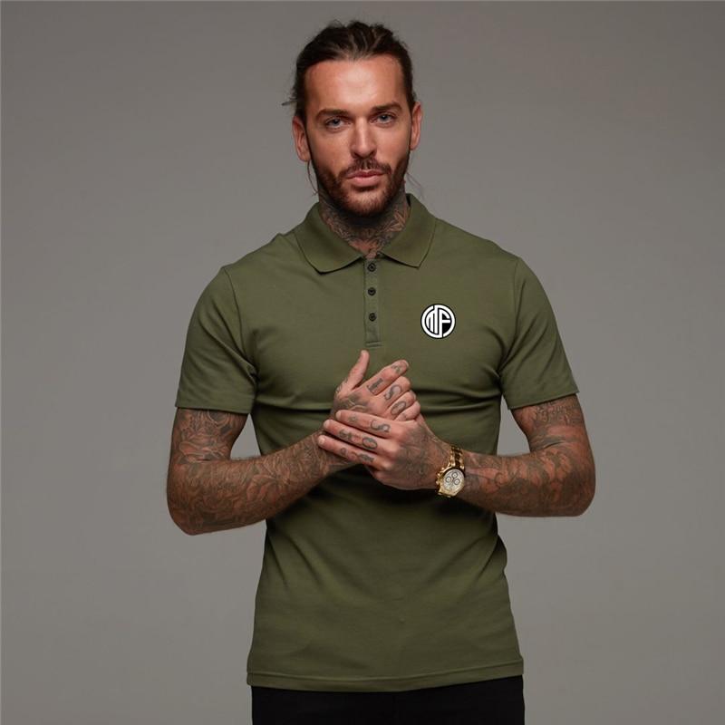 Muscleguys Sommer Ny Revers Kort Erm Herre Business Pustende Kul Poloskjorte