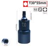 Torx Screwdriver Bit 1/2inch Socket Bits Adapter T30 T40 T45 T50 T55 T60 T70