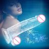3 Sizes Realistic Transparent Crystal Big Dildo Masturbator for Female Women