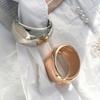 Classic Drum-shaped Spring-Opening Wide-edged Alloy Bangle