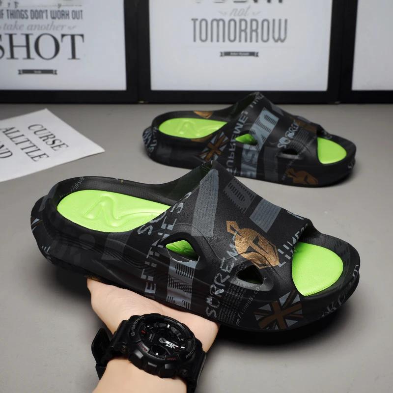 Zomer Hoge Kwaliteit Slippers Heren Antislip Mode Heren Strand Schoenen Dikke Zool Slijtvast Tuinschoenen Nieuwe Herenschoenen46