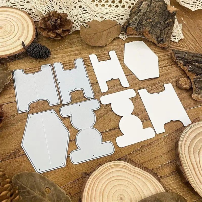Label Pocket Metal Cutting Dies DIY Craft Carbon Steel Embossing Template Stencil Scrapbooking for Card Die Cuts Mold