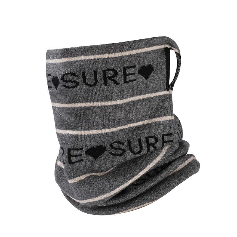 Fashion Versatile Knitted Scarf Autumn and Winter Outdoor Cycling Warm Neck Cover Windproof Half Cover Extended Ear Hanging Mask