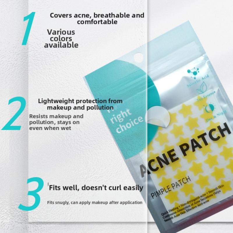 200 Patches / Pack Star Shape Hydrocolloid Acne Pimple Patch 5 Color Acne Concealer Sticker for Blemishes and Zits Cover