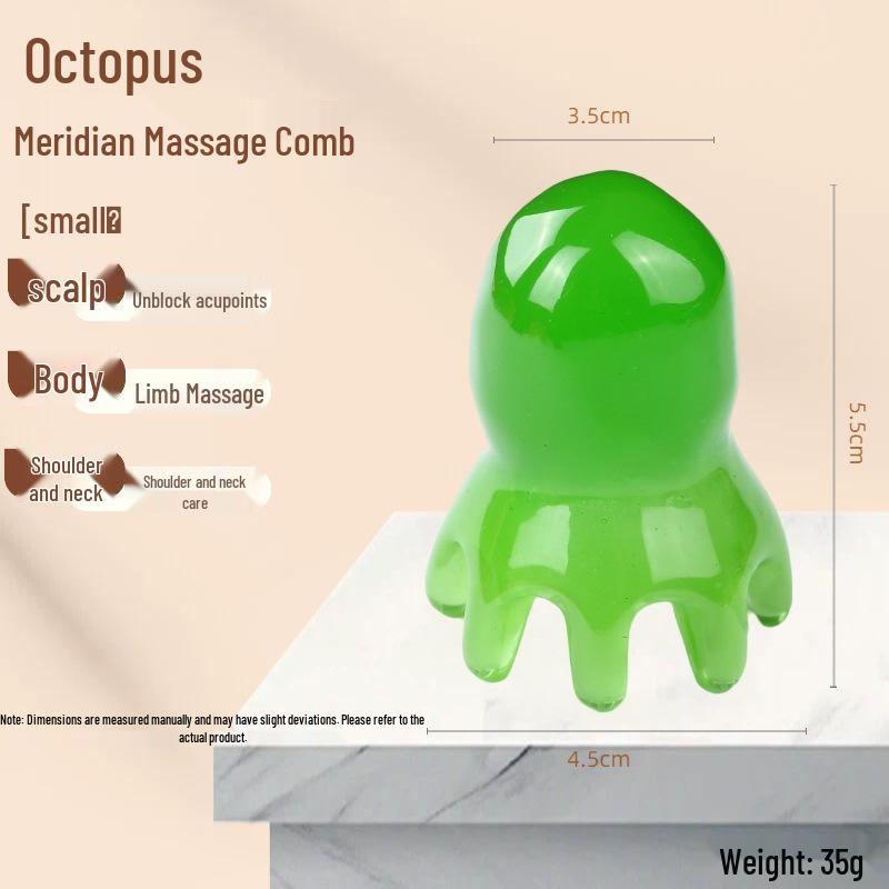 Octopus Resin Meridian Massage Comb - Traditional Chinese Medicine Scalp & Health Tool