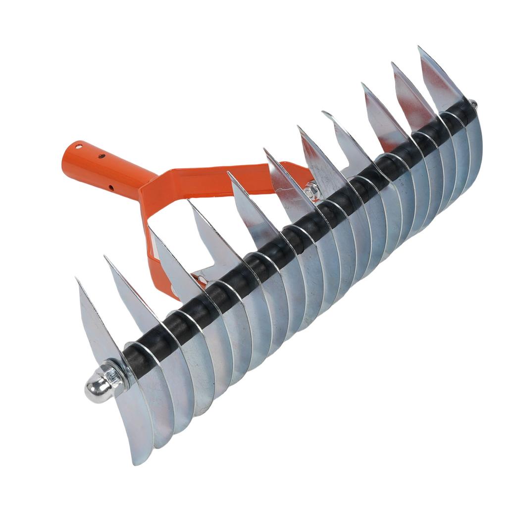 Thatch Rake Ergonomic Design 3 Section Pole Handle Multifunctional Detachable Wide Head Grass Grooming Rake