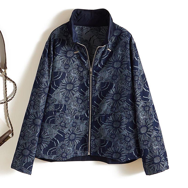 

Export Daily Order! Women s Half-High Collar Long Sleeves a-Seed Ramie Cotton New Color Series Outwear 2025 Spring & Fall New Breathable Tops Dark blue 3XL