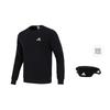 Men's adidas Feelcozy Swt Sports Logo Casual Round Neck Pullover Black GV5295