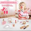 16-Piece Wooden Makeup Toy Set, Pretend PlayKit for Toddlers & Little Girls 3+, Fake Makeup&Beauty Salon Toys, Birthday Gifts
