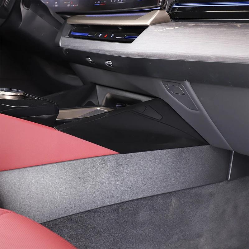 ABS Kohlefaser/Schwarz Für BMW 5er G60 2025+ Auto Mittelkonsole Becherhalter Seitenverkleidung Abdeckung Aufkleber Auto Innenraum Zubehör